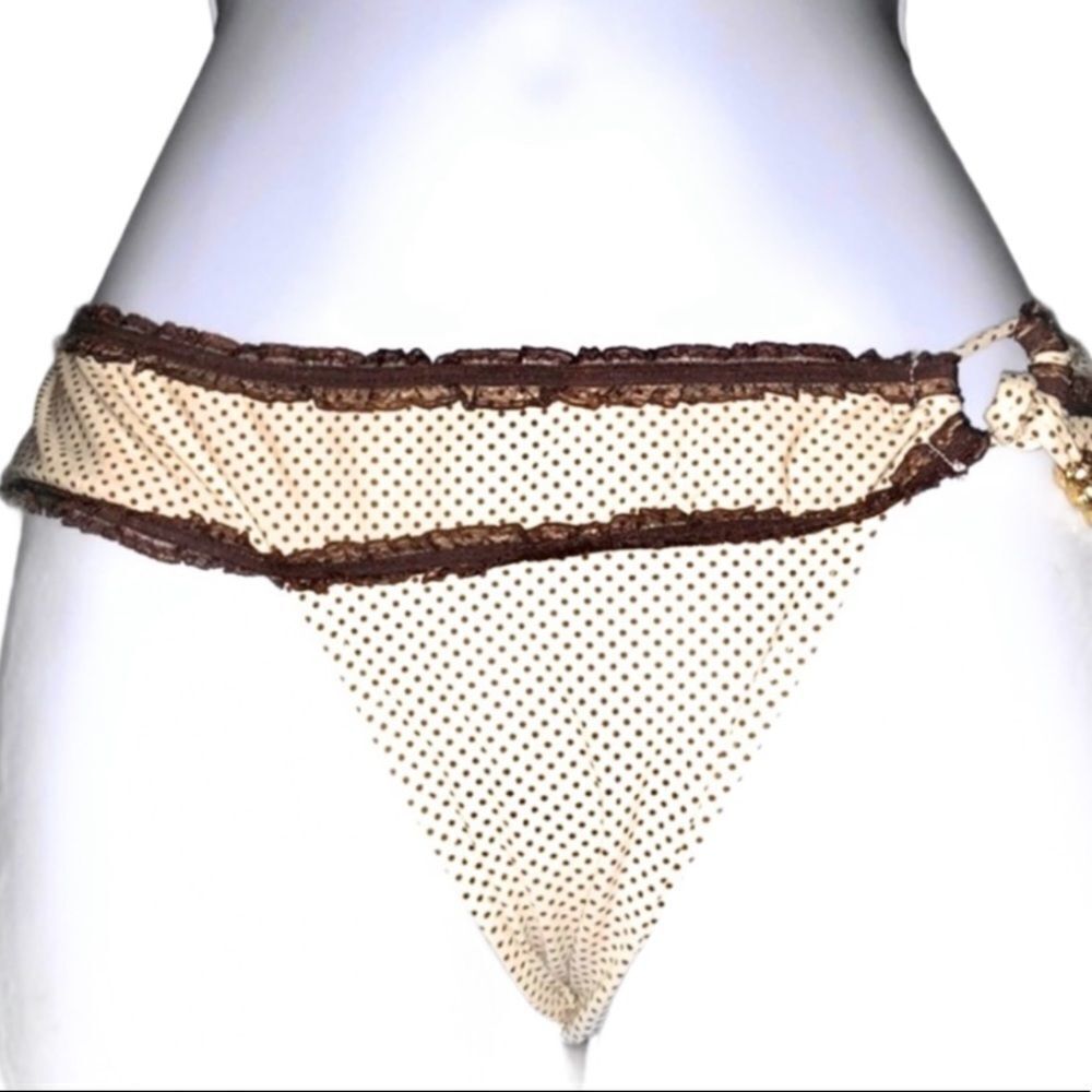 Beach Bunny Brown Polka Dot Bikini Bottom